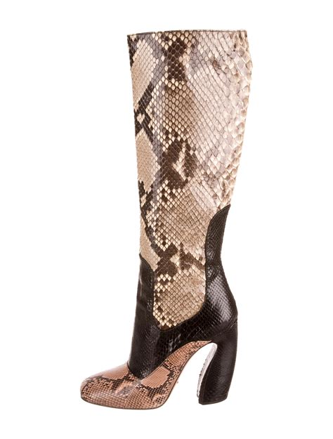 prada rubber bootie|prada snakeskin boots.